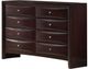 Elements International Emily Mahogany Dresser and Mirror Set-1