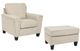 Signature Design by Ashley® Abinger 2-Piece Natural Chair and Ottoman Set-0