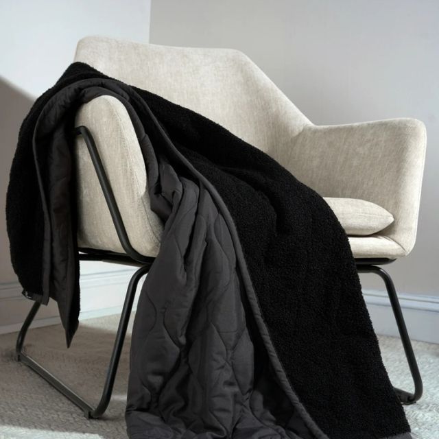 BEDGEAR® Sherpa Performance® Charcoal Moisture-Wicking One Size Throw Blanket-1