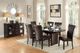 Mazin Furniture Daisy Espresso Glass Inset Topped Dining Table-3