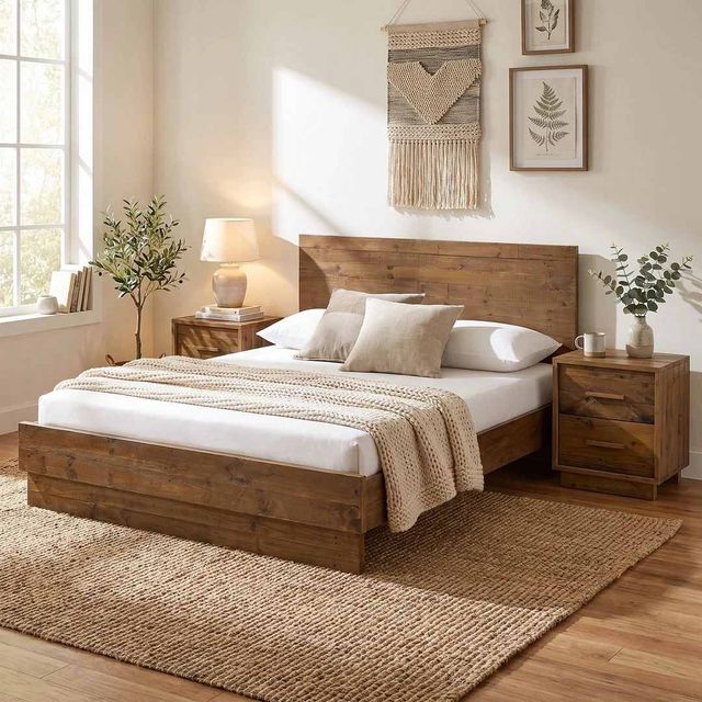 LH Home Nevada Dark Driftwood King Bed-1