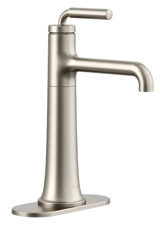 KOHLER® Tone™ Vibrant Brushed Nickel Tall Single-Handle Bathroom Sink Faucet-0