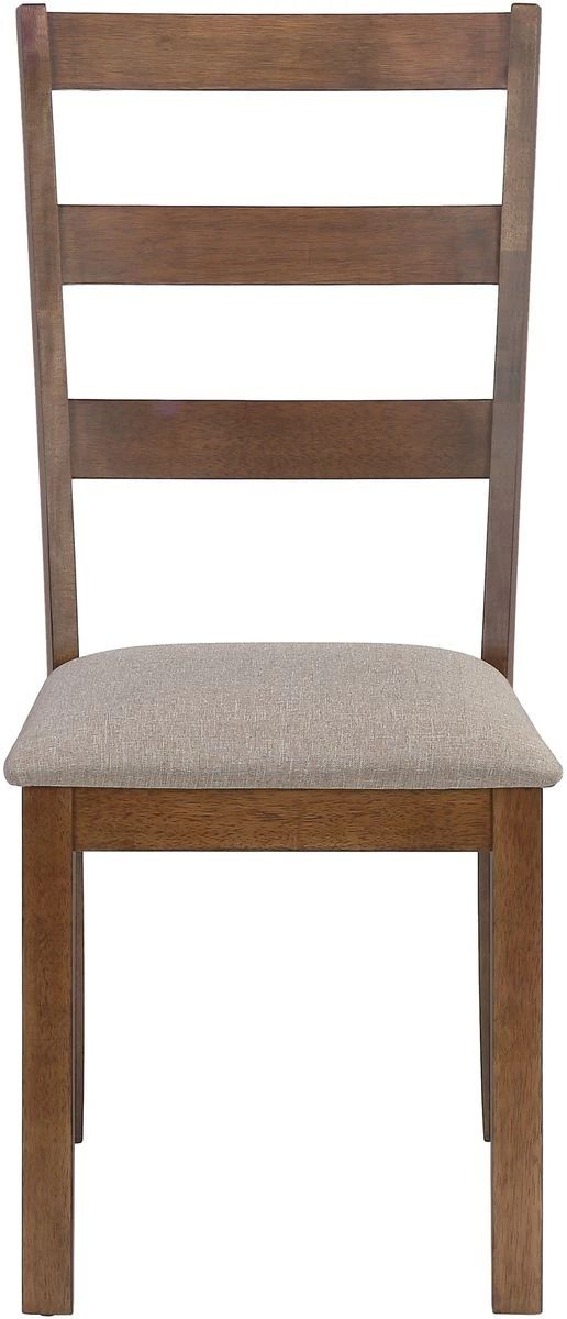 Monarch Specialties Inc. 2-Piece Beige/Walnut Side Chair Set-2