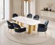 Furniture of America® Northall 7-Piece Black/Gold/White Dining Table Set-2