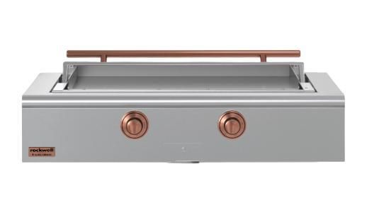 Caliber™ Rockwell Social 48" Stainless Steel Built-In Natural Gas Outdoor Griddle with Copper Hardware-0