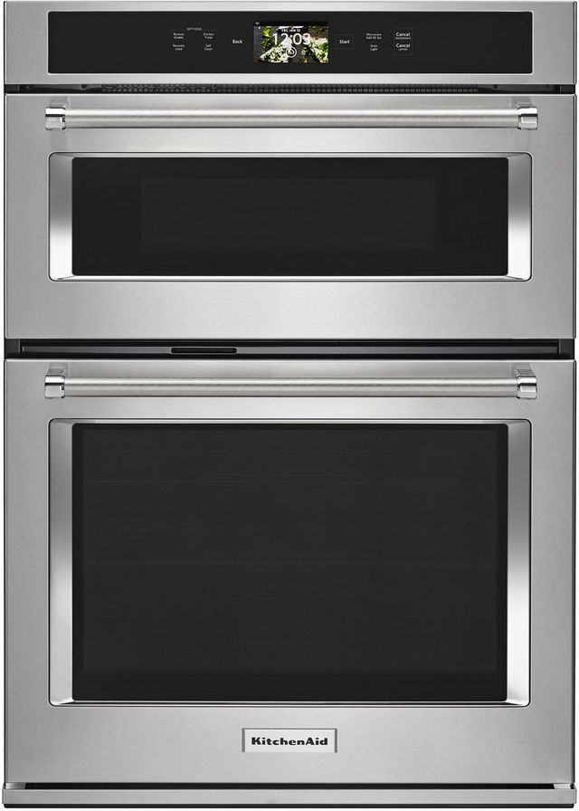 KitchenAid® 30" Stainless Steel Smart Electric Built In Oven/Micro Combo-0