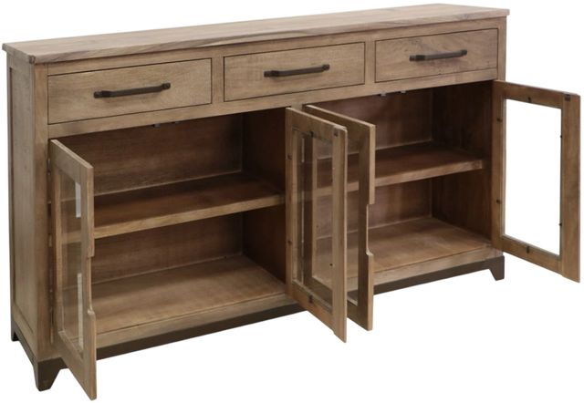 International Furniture Direct Natural Parota Brown Console-3