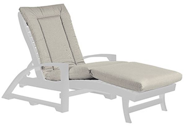 C R Plastic Canvas Granite Chaise Lounge Cushion-0