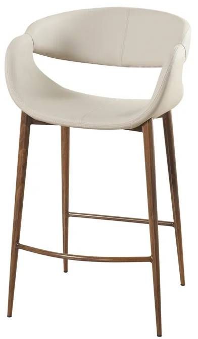 StyleCraft Taupe/Walnut Counter Stool-1