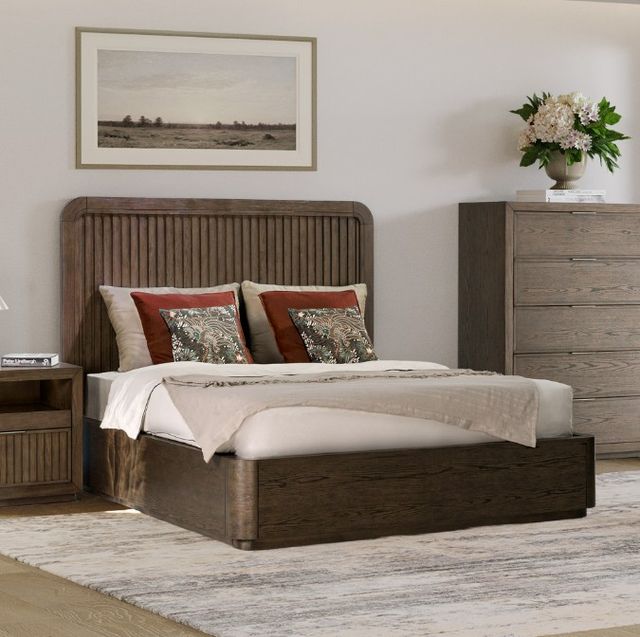 Flexsteel® Athens Chocolate Brown Queen Panel Bed-1