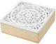 A & B Home Set of 2 Antique White/Natural Decorative Boxes-1