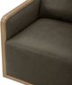 KUKAHOME Newport Concord Pewter Accent Swivel Chair-5