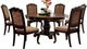 Furniture of America® Bellagio 7-Piece Brown Cherry Dining Table Set with Upholster Side Chair -0