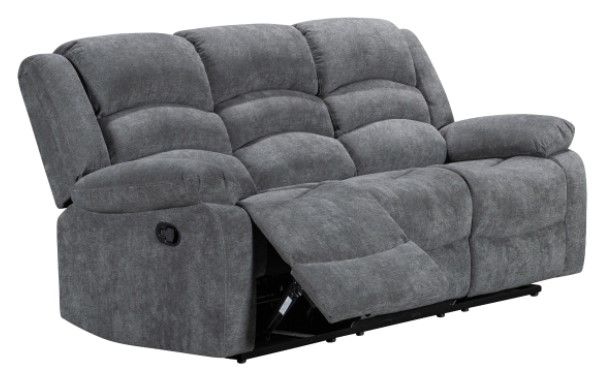 Mazin Furniture Zenthia Gray Manual Reclining Sofa-2