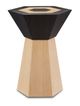 Currey & Company Arrow Caviar Black Accent Table with Brown Base-0