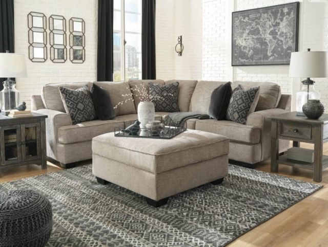 Signature Design by Ashley® Bovarian 2-Piece Stone Sectional with Ottoman-3