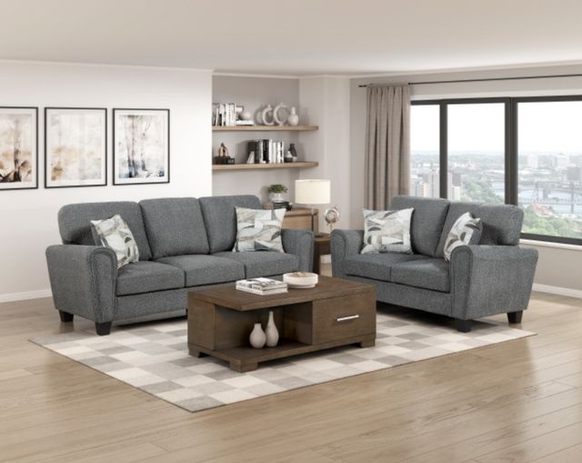 Homelegance® Lemond Dark Gray Loveseat-1