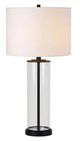 Renwil® Desdemona 2-Piece Clear Glass/Matte Black Table Lamp Set-2