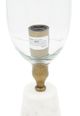 A & B Home Marble Base and Sun Cutwork on Glass Table Lamp-3
