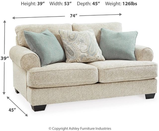 Signature Design by Ashley® Monaghan Sandstone Loveseat-3