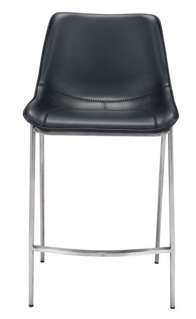 Zuo® Modern Magnus Black/Silver Counter Chair-0