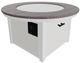 Telescope Casual 3F7W Boardwalk Rustic Top Aluminum 54" Outdoor Fire Table with White Base-0