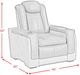 Elements International Lantana Brown/Rocky Gray Power Recliner with Power Headrest-2