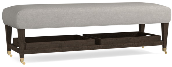 Bassett® Furniture Kara Rectangular Ottoman with Tray-1