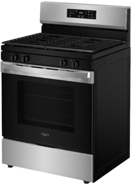 Whirlpool® 30" Stainless Steel Freestanding Gas Range with Cast Iron Grates and No Preheat Mode-2