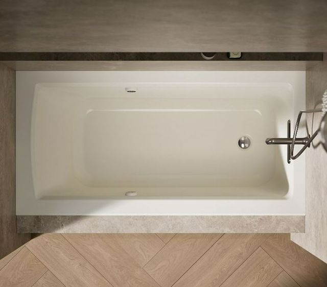 KOHLER® Archer® Biscuit 60" x 30" Alcove Heated BubbleMassage™ Air Bath - Right Drain-3