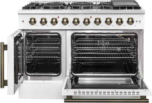 FORNO® Galiano Series Alta Qualita 48" White Pro Style Gas Range-1