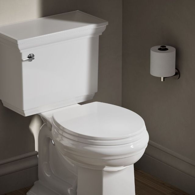 KOHLER® Brevia™ White Quiet-Close™ Round Toilet Seat-2