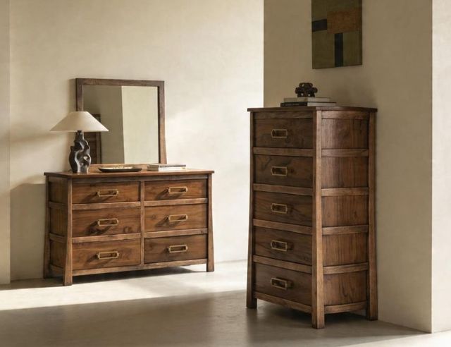 International Furniture Direct Roots Brown Dresser-1
