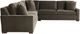 Universal Explore Home™ Fletcher 3-Piece Cannes Dark Gray Curved Sectional-1