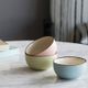 A & B Home 3-Piece Blue/Green/Pink Pastel Notes Bowl Set-1