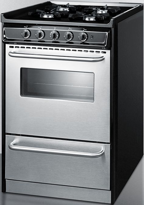 Summit® 20" Stainless Steel Slide-In Gas Range-2