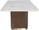 Fairfield® Dimitri Kafe 84" Dining Table with White Marble Top-3