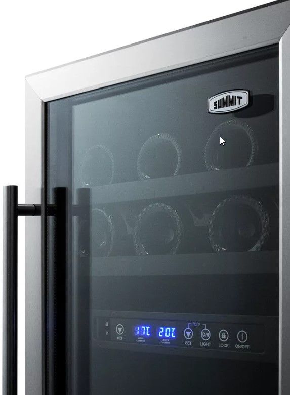 Summit® Black 18'' Dual-Zone Built-In Wine Cellar-4