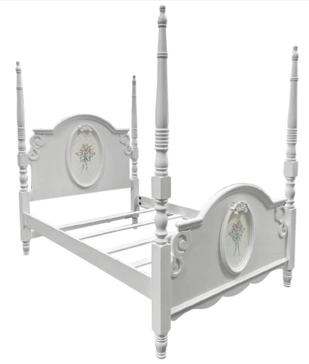 ACME Furniture Flora White Twin Poster Bed-0