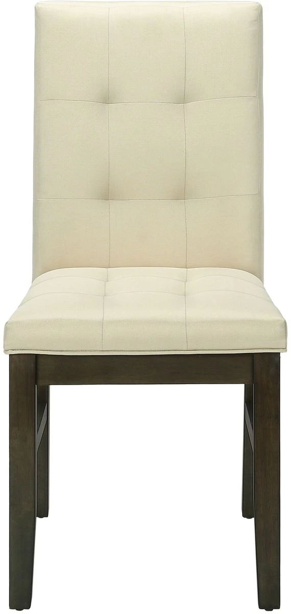 Monarch Specialties Inc. 2-Piece Cream/Grey Side Chair Set-2
