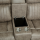 Homelegance® Centeroak Sandy Brown Manual Double Reclining Loveseat with Center Console-4