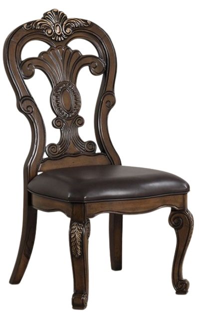 Furniture of America® Leovanni 2-Piece Dark Brown Side Chair Set-0