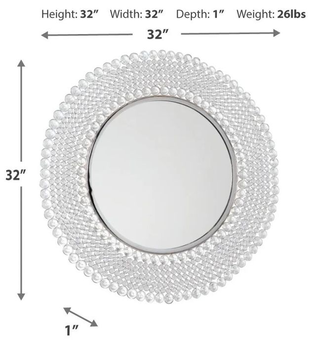 Signature Design by Ashley® Marly Clear/Silver Accent Mirror-2