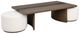 Flexsteel® Lyra Ivory Pouf Ottoman-2