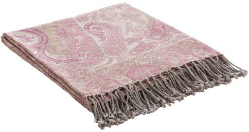Surya Boteh Bright Pink 50"x60" Throw Blanket-2