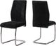 Monarch Specialties Inc. 2-Piece Black Velvet Side Chair Set-1