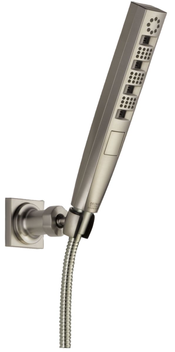 Delta Universal Showering Lumicoat® Stainless H2Okinetic® 4-Setting Wall Mount Hand Shower-0