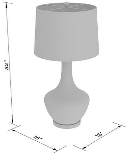 Surya Easton Pale Blue Table Lamp-4