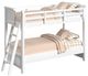 Elements International Hampton Kids White Twin/Twin Loft Bed with Ladder-0