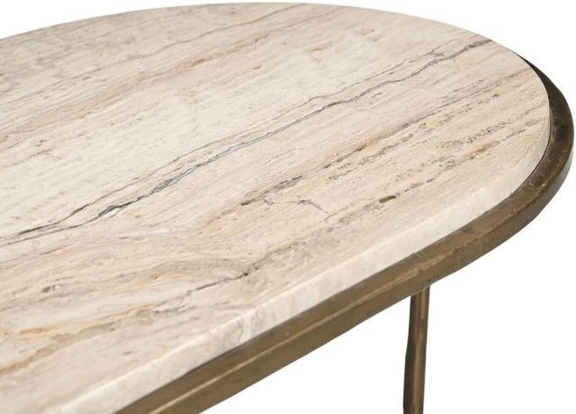 Furniture Classics Beale Marble Top Coffee Table with Gold Base-4
